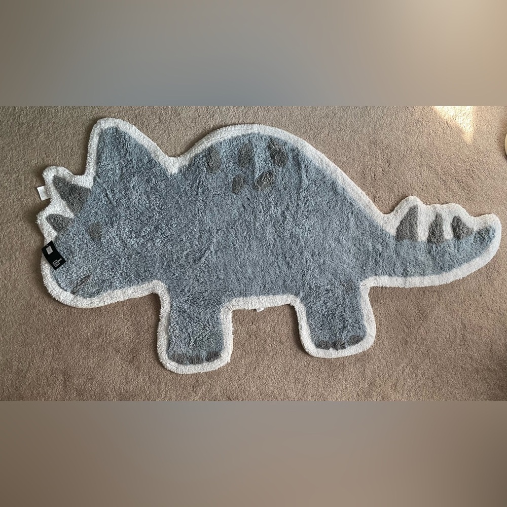 NWT Blue Triceratops Children's Rug New Never Used 51x27.5 inch